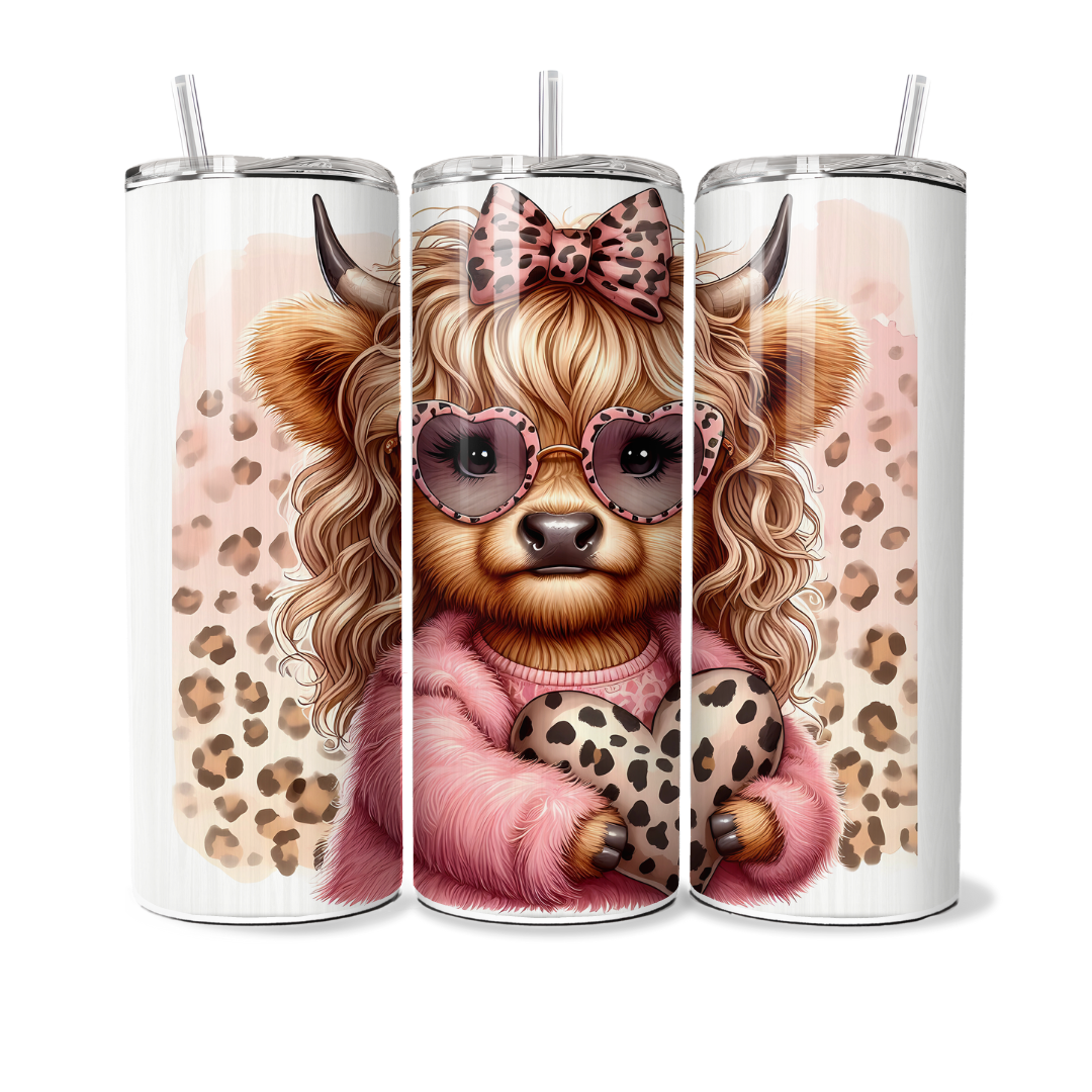 Leopard Heart Highland Tumbler